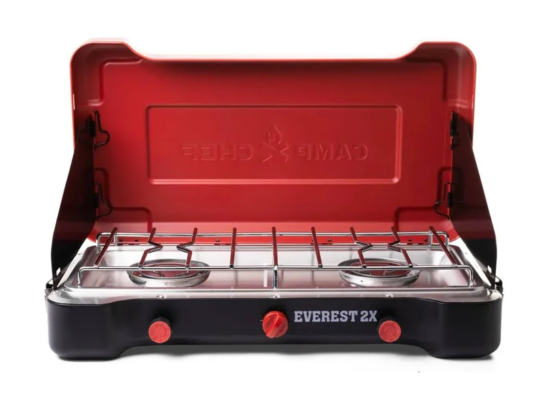 Camp Chef Everest 2X Two-Burner Stove for camp cooking – Camp Chef Everest 2X Two-Burner Stove, official product photo