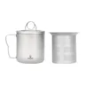 SilverAnt Titanium Double Wall Mug 300 ml with Lid & Filter for camp coffee – SilverAnt 300 ml titanium double-wall mug with lid and filter