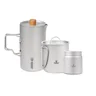 SilverAnt Titanium Coffee French Press Kit with Cup & Grounds Container, official product photo