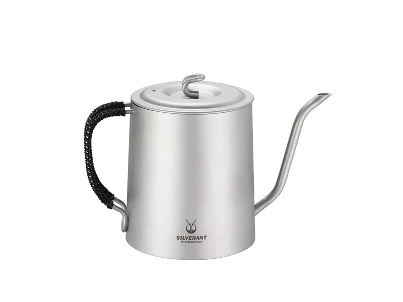 SilverAnt titanium pour-over kettle, official product photo