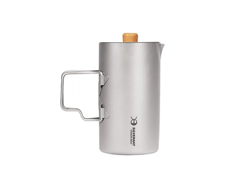 SilverAnt Ultralight Titanium Coffee French Press (500 ml), official product photo