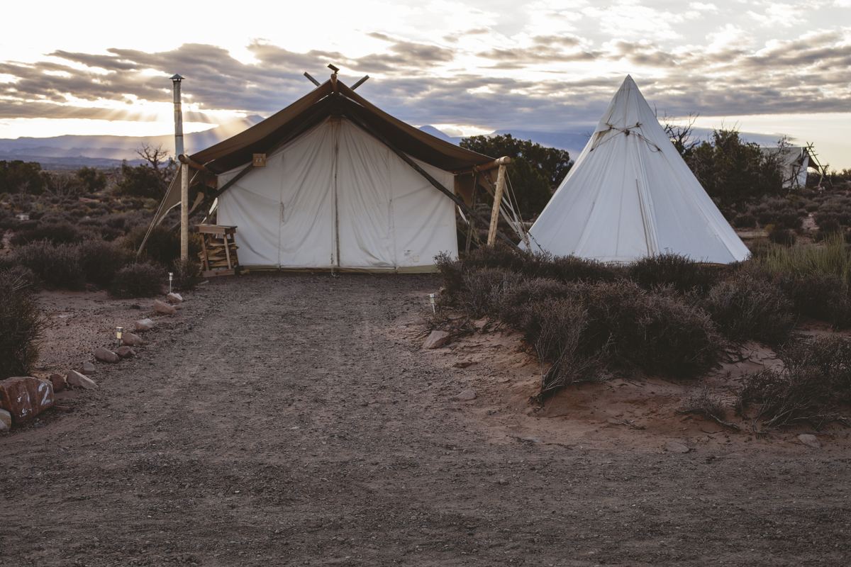 Illustrative photo of a tent pitched in the outdoors